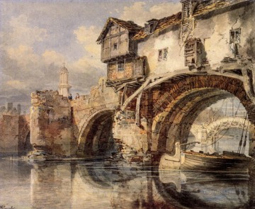 ジョセフ・マロード・ウィリアム・ターナー Painting - シュルーズベリーのウェールズ橋 ロマンチックなターナー